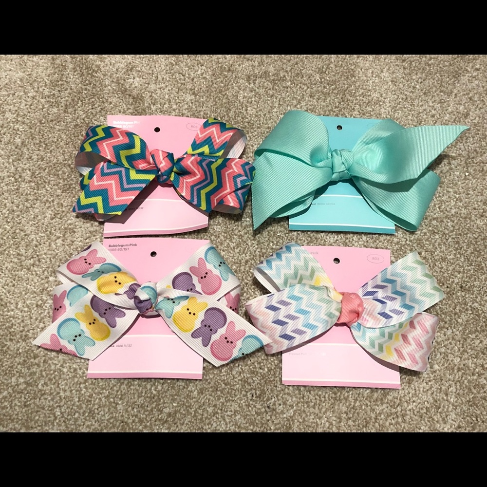 NWT Set of 4 Easter/Spring Hair Bows 🎀🎀🎀🎀